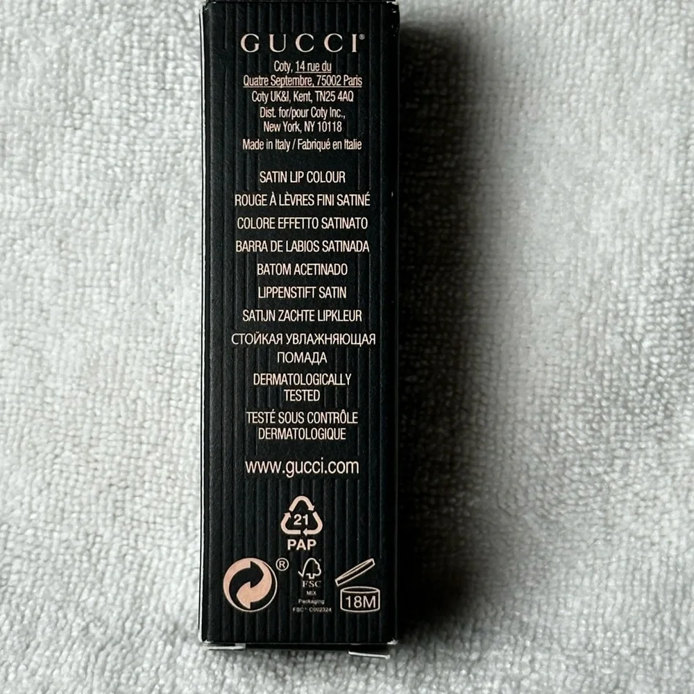 🆕 GUCCI Rouge à Lèvres Long-Lasting Satin Lipstick in Color 505 Janet Rust NIB